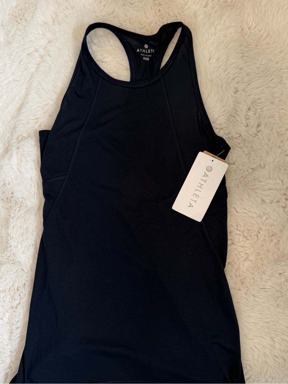 Athleta Navy Cutout Repetition Tank